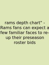 Rams Depth Chart