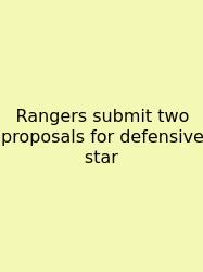 Rangers Submit Two Proposals For Defensive Star