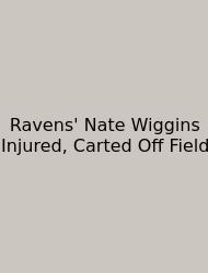 Ravens' Nate Wiggins Injured, Carted Off Field