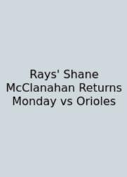 Rays' Shane McClanahan Returns Monday Vs Orioles