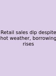 Retail Sales Dip Despite Hot Weather, Borrowing Rises