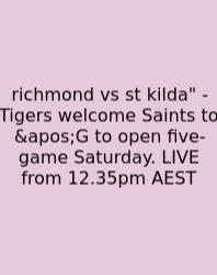 Richmond Vs St Kilda