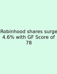Robinhood Shares Surge 4.6% With GF Score Of 78