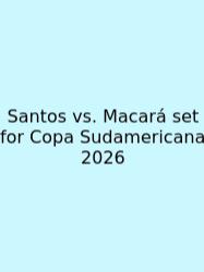 Santos Vs. Macará Set For Copa Sudamericana 2026