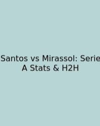 Santos Vs Mirassol: Serie A Stats & H2H