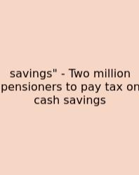 Savings
