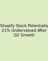Shopify Stock Potentially 21% Undervalued After Q2 Growth