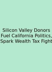 Silicon Valley Donors Fuel California Politics, Spark Wealth Tax Fight