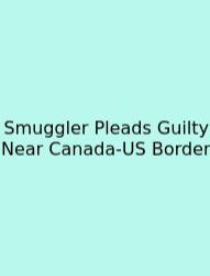 Smuggler Pleads Guilty Near Canada-US Border