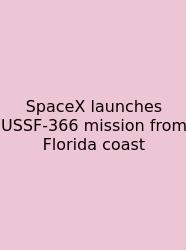 SpaceX Launches USSF-366 Mission From Florida Coast