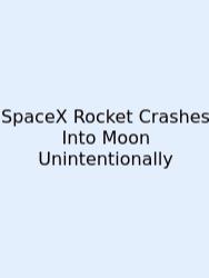 SpaceX Rocket Crashes Into Moon Unintentionally
