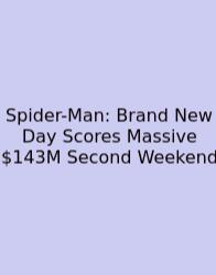 Spider-Man: Brand New Day Scores Massive $143M Second Weekend