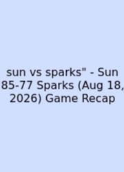 Sun Vs Sparks