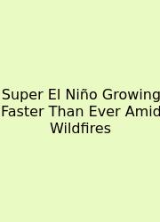 Super El Niño Growing Faster Than Ever Amid Wildfires
