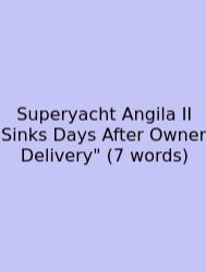 Superyacht Angila II Sinks Days After Owner Delivery