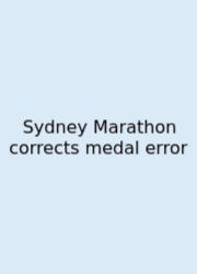 Sydney Marathon Corrects Medal Error