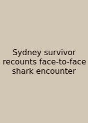 Sydney Survivor Recounts Face-to-face Shark Encounter