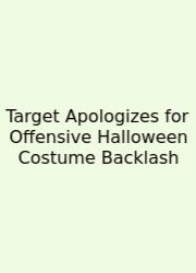 Target Apologizes For Offensive Halloween Costume Backlash