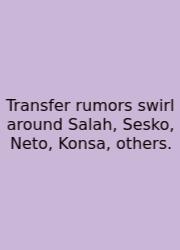 Transfer Rumors Swirl Around Salah, Sesko, Neto, Konsa, Others.