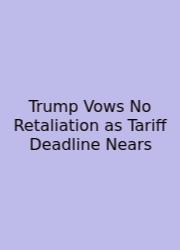 Trump Vows No Retaliation As Tariff Deadline Nears