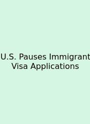 U.S. Pauses Immigrant Visa Applications