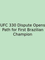 UFC 330 Dispute Opens Path For First Brazilian Champion
