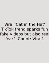 Viral 'Cat In The Hat' TikTok Trend Sparks Fun Fake Videos But Also Real Fear