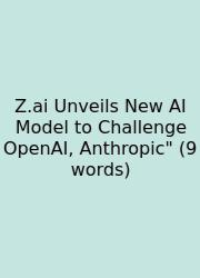 Z.ai Unveils New AI Model To Challenge OpenAI, Anthropic