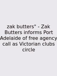 Zak Butters